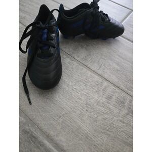 Adidas Goletto Kids Soccer‎ Football Cleats Black Blue Lace Up Shoes Size 10